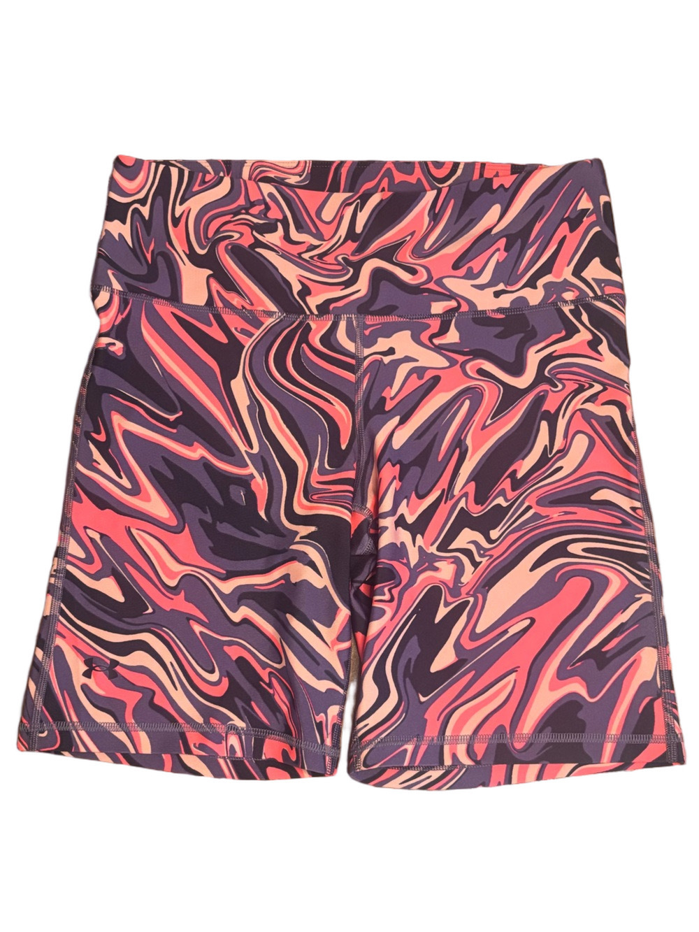 Under Armour Compression Shorts Large Pink Purple Marble Athletic